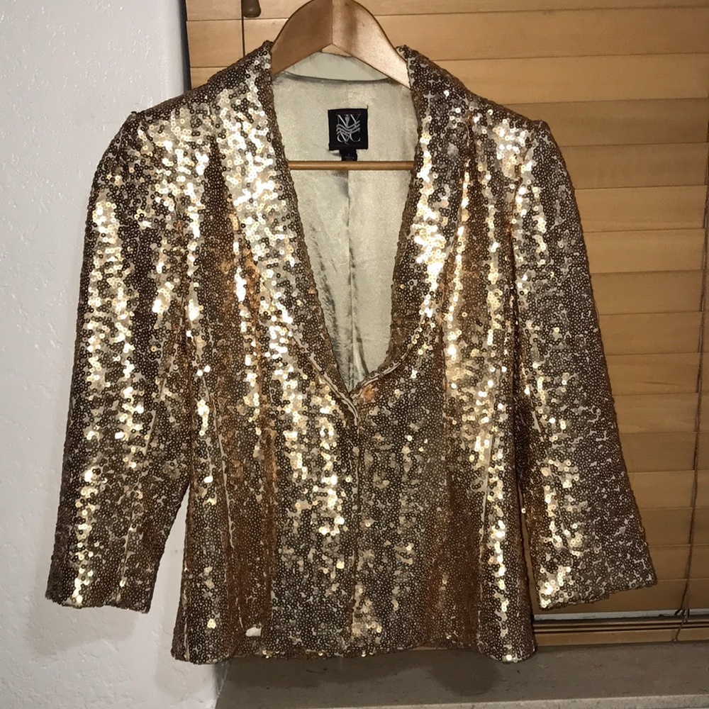 Gold sequenced blazer